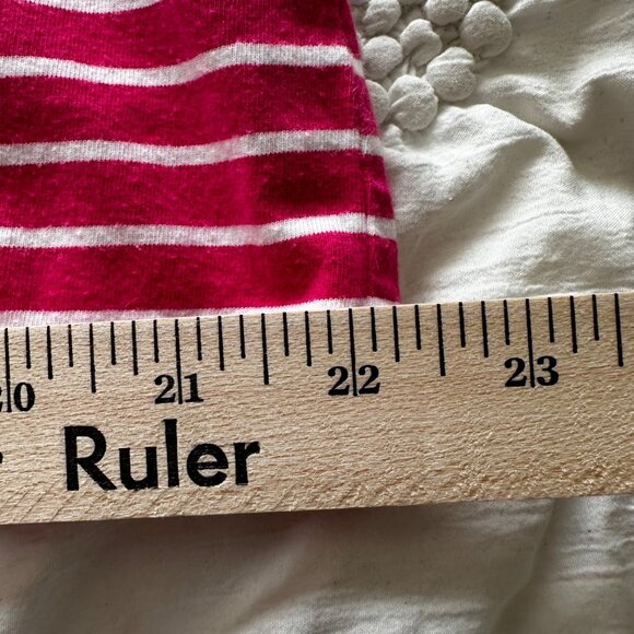Chaps Women’s Pink & White Striped 3/4 Sleeve Nautical Top Size 2X Cotton Blend - Picture 9 of 12